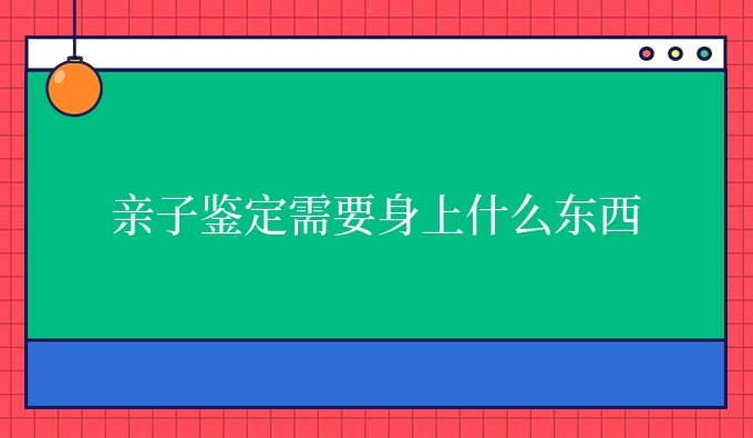 亲子鉴定需要身上什么东西