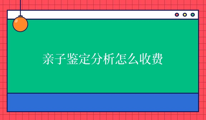 亲子鉴定分析怎么收费