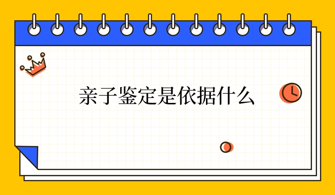 亲子鉴定是依据什么