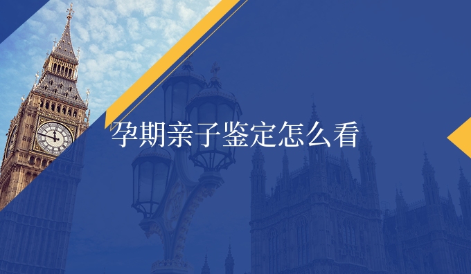孕期亲子鉴定怎么看