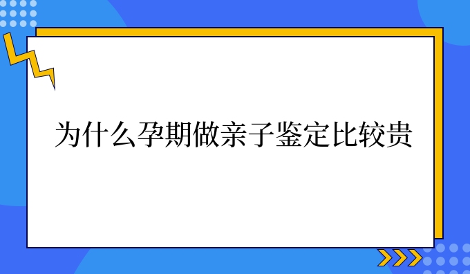 为什么孕期做亲子鉴定比较贵
